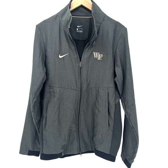 Wake Forest Jacket Mens Small Demon Deacons Gray Full Zip Team On Field Nike - Picture 1 of 14